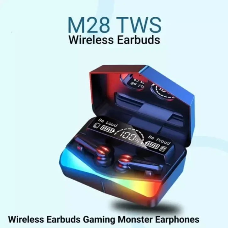 M28 TWS Bluetooth 5.3 Gaming Headset Dual Mode Wireless Earphones Sports Stereo Sound Low Latency LED Digital Display Smart Touch Earphone 2