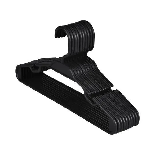12 Pcs Black Color Plastic Hanger 3