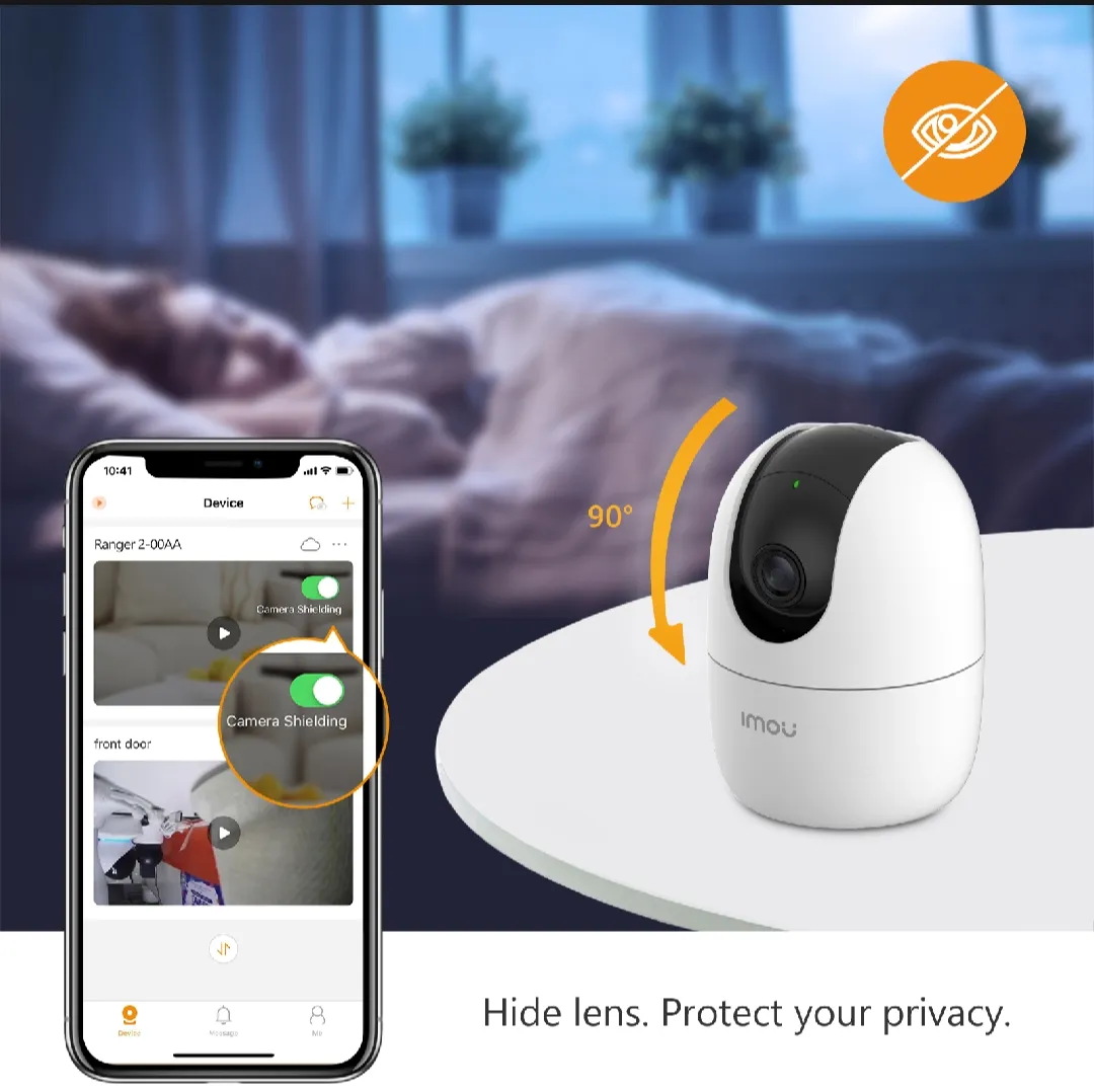 Imou RANGER 2 3MP 2K Indoor Smart Security WI FI IP camera Pan Tilt for 360 Coverage Human Detection Smart Tracking Night Vision Privacy Mode 3
