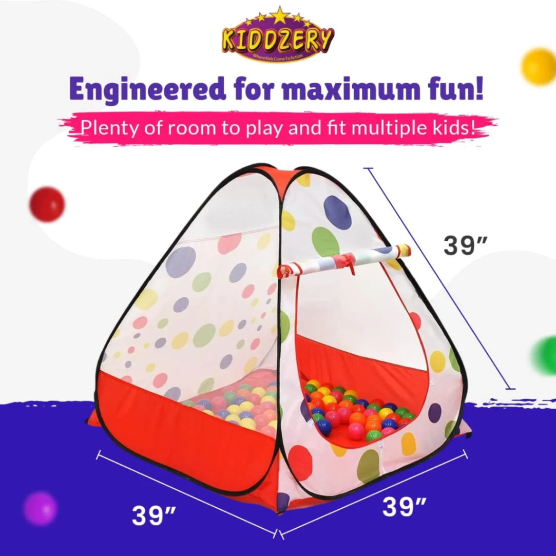 (Ball Pit) Tent Play House - 50 Balls, Play Ball House, Children&#x27;s Magic Game House 7