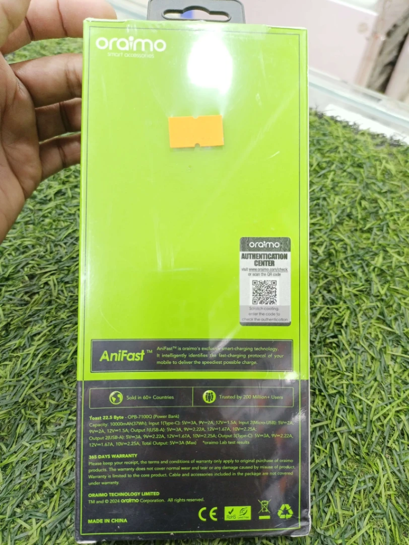 Oraimo Toast 22.5 Byte (OPB-710Q) পাওয়ার ব্যাংক 3