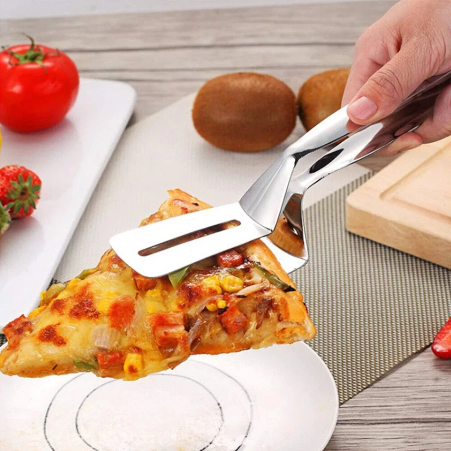 Stainless Steel Food Tongs, Barbecue Clip Frying Steak Fried Bread Egg Fried Fish Non-Stick Grill Tongs BBQ Kitchen Accessories 6