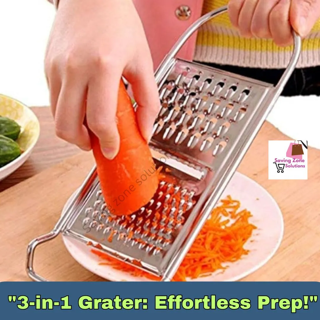 Razon 3 in 1 Stainless Steel Grater Grate Slice and Shred with Ease 1