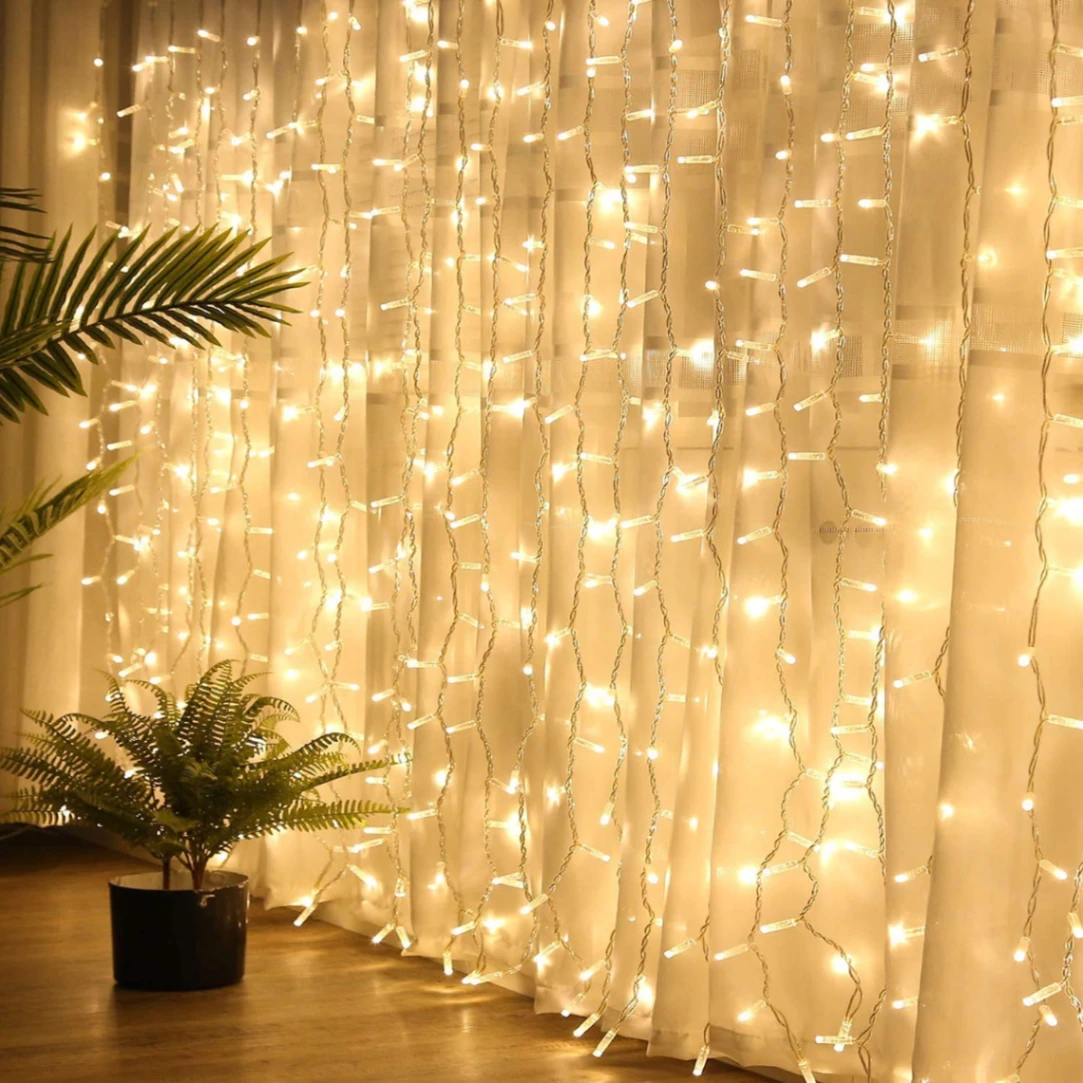 Home Decoration Fairy Light 100 Led- Golden, Golden Fairy String Lights Christmas, Eid, birthday, Wedding Festival Party 3