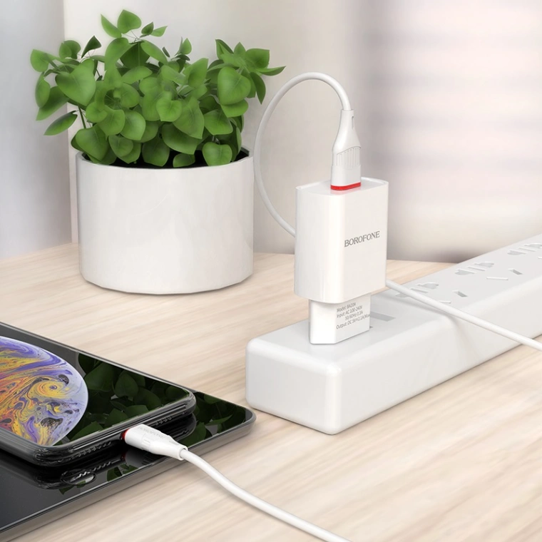 Borofone Wall charger BA20A Sharp EU set with cable 5