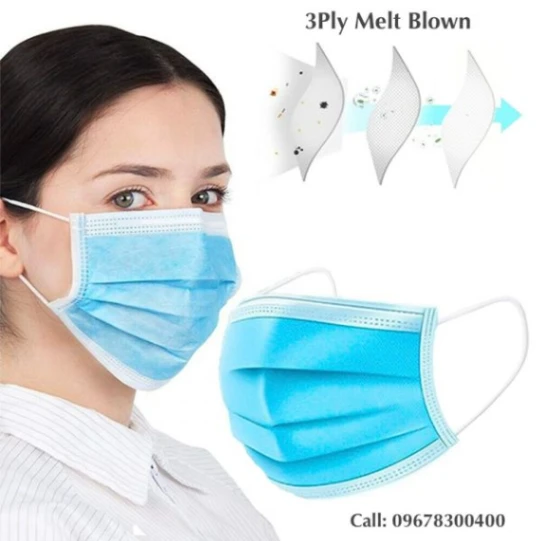 FACE MASK NON-WOVEN DISPOSABLE 50 Pice (SURGICAL) 2