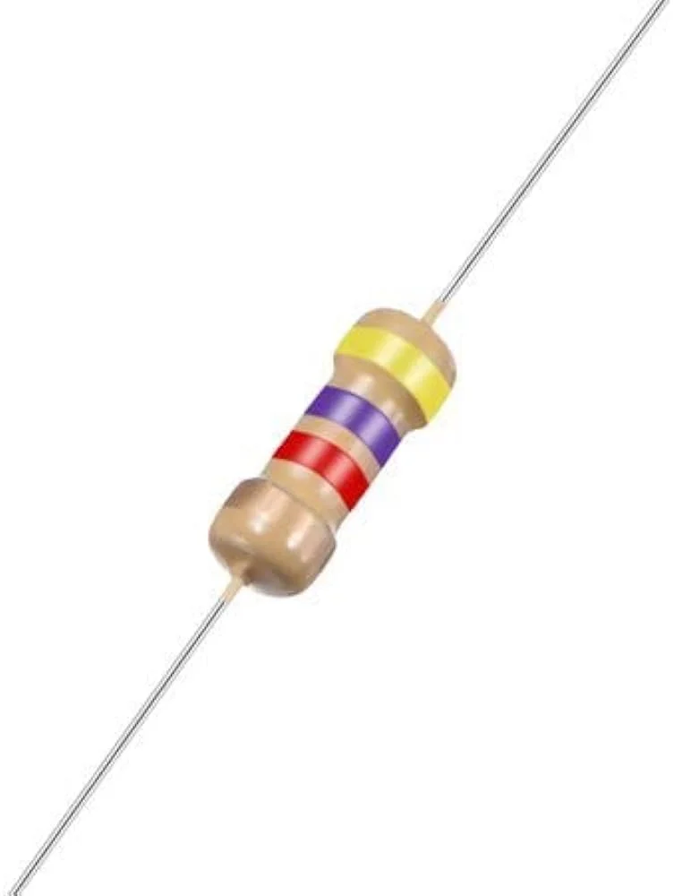 20Pcs- 4.7K Resistor 5% 4.7K Ohm Carbon Film 4.7K Ohm Resistors 1&#x2F;4W Resistance 0.25 Watt 5% Tolerance Fixed Resistors 2 Pin Leads 2