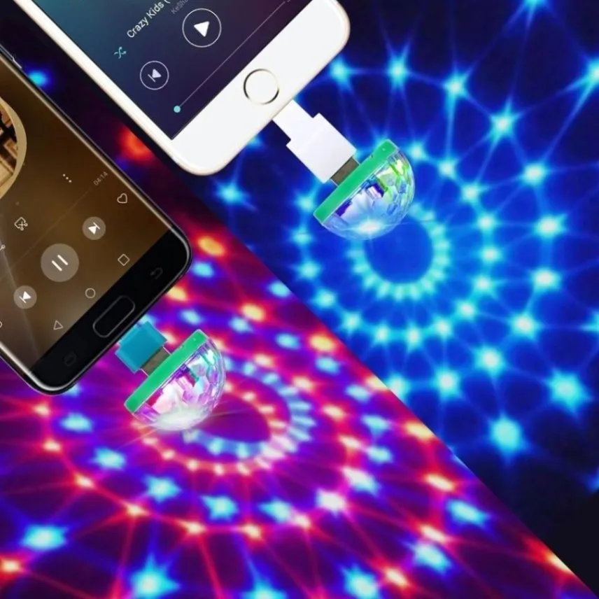 Usb Mini Led Disco Magic Ball Lights, Sound Sensor Led Small Magic Ball Light 7
