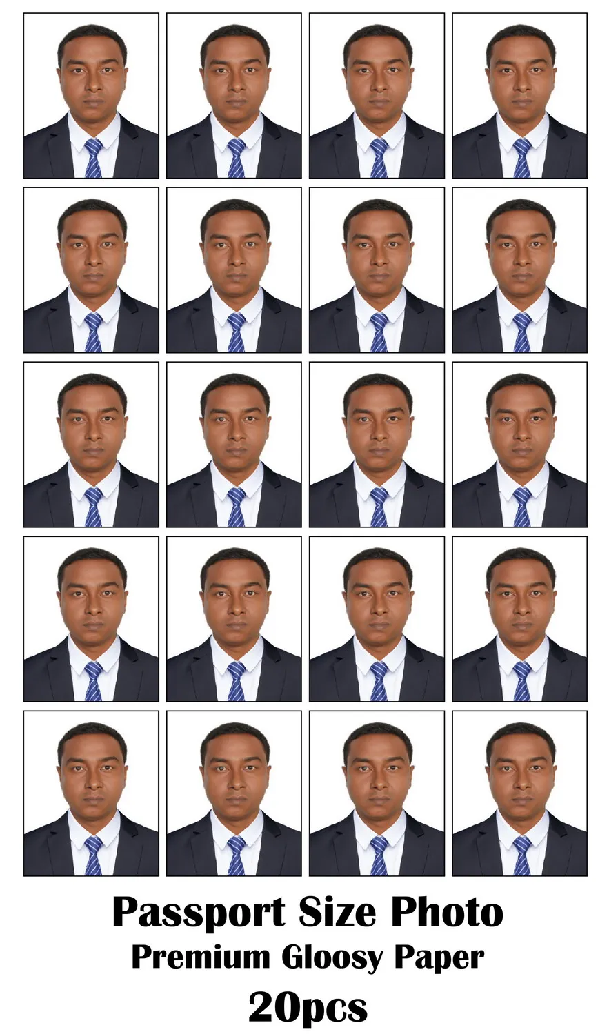 20 copy passport size photo Print, Customized photo 4