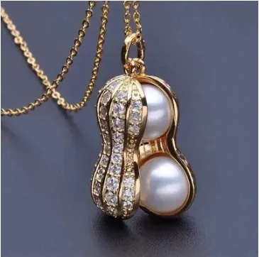 Peanut Pendant Necklace Korean Clavicle Chain Jewelry 2