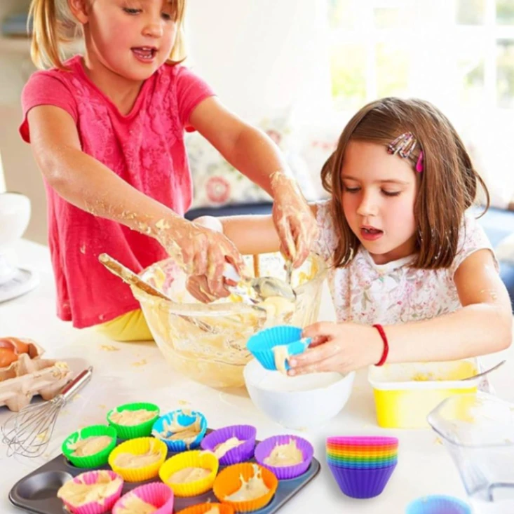 Silicone Cupcake Mold - 12pcs 6