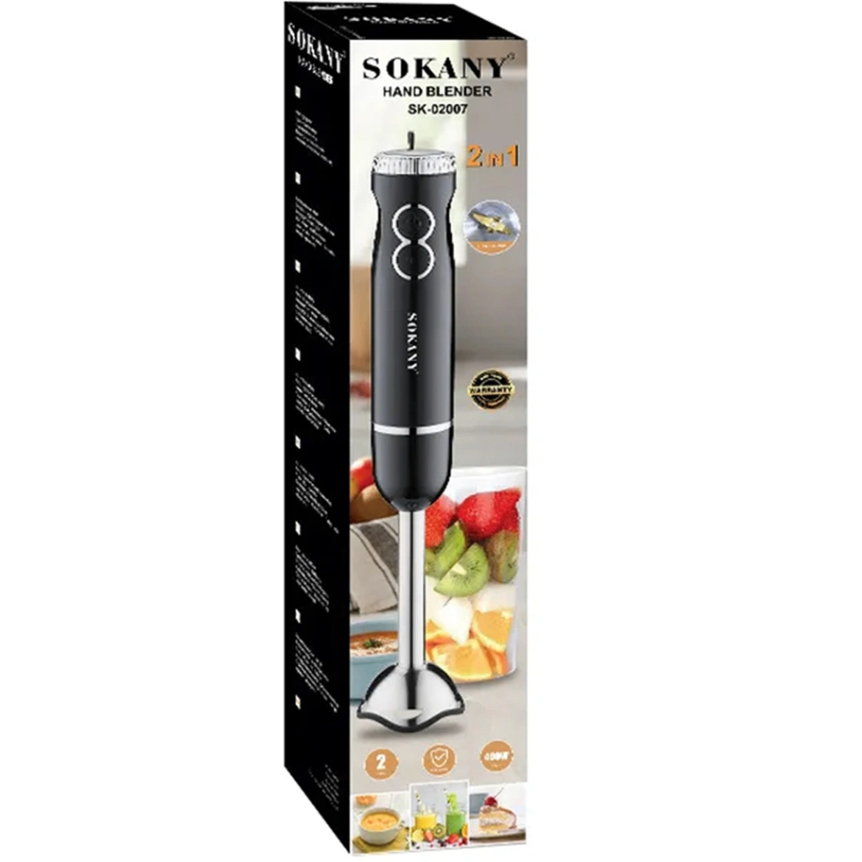 SOKANY 3-in-1 Multifunctional Handheld Electric Blender Mixer 2 Speed Control 300W 6