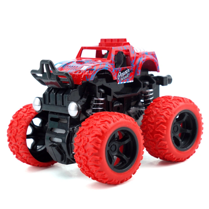 Monster Trucks Pull Back Vehicles Cars Rotation 4 Wheels Drive Durable Friction Powered Push 4