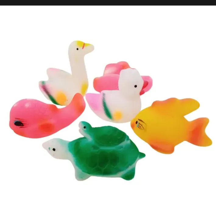 Duck Soft Toys Set Squeeze Sound Duck Toy For Baby 6Pcs 2