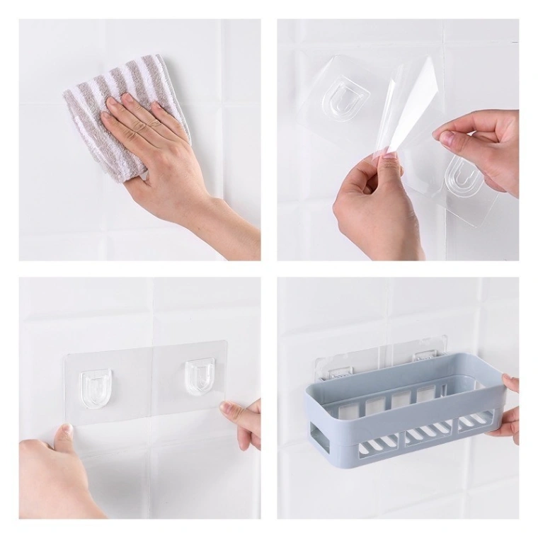 3pcs Kitchen Bathroom Storage Shelf, Wall Hanging Bathroom Shelves Storage Shelf Rack 2