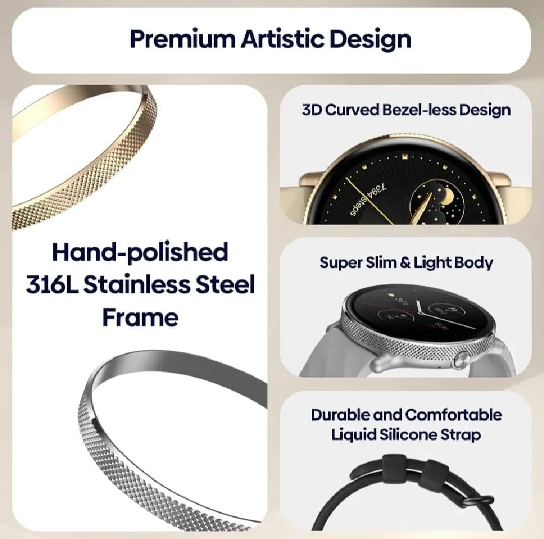 Zeblaze GTR 3 Pro Amoled Display Smart Watch Fitness Wellness Smart Watch 6