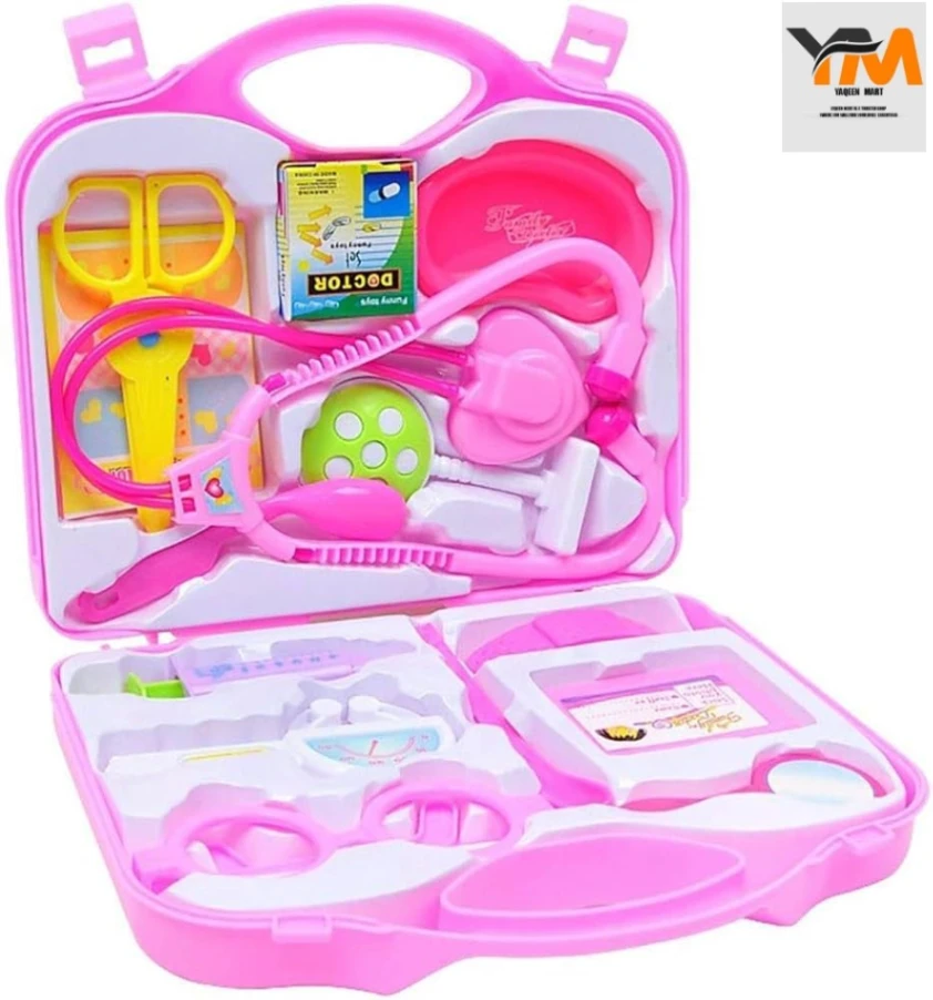 Doctor Play Set for Kids – Plastic Medical Kit with Stethoscope, Nurse &amp; Dentist Role Play Toys 4