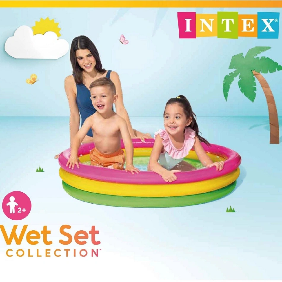 Intex Swimming Pool (24&quot; x 8&quot;) for Kids, Baby Pool Bath Water Tub 5