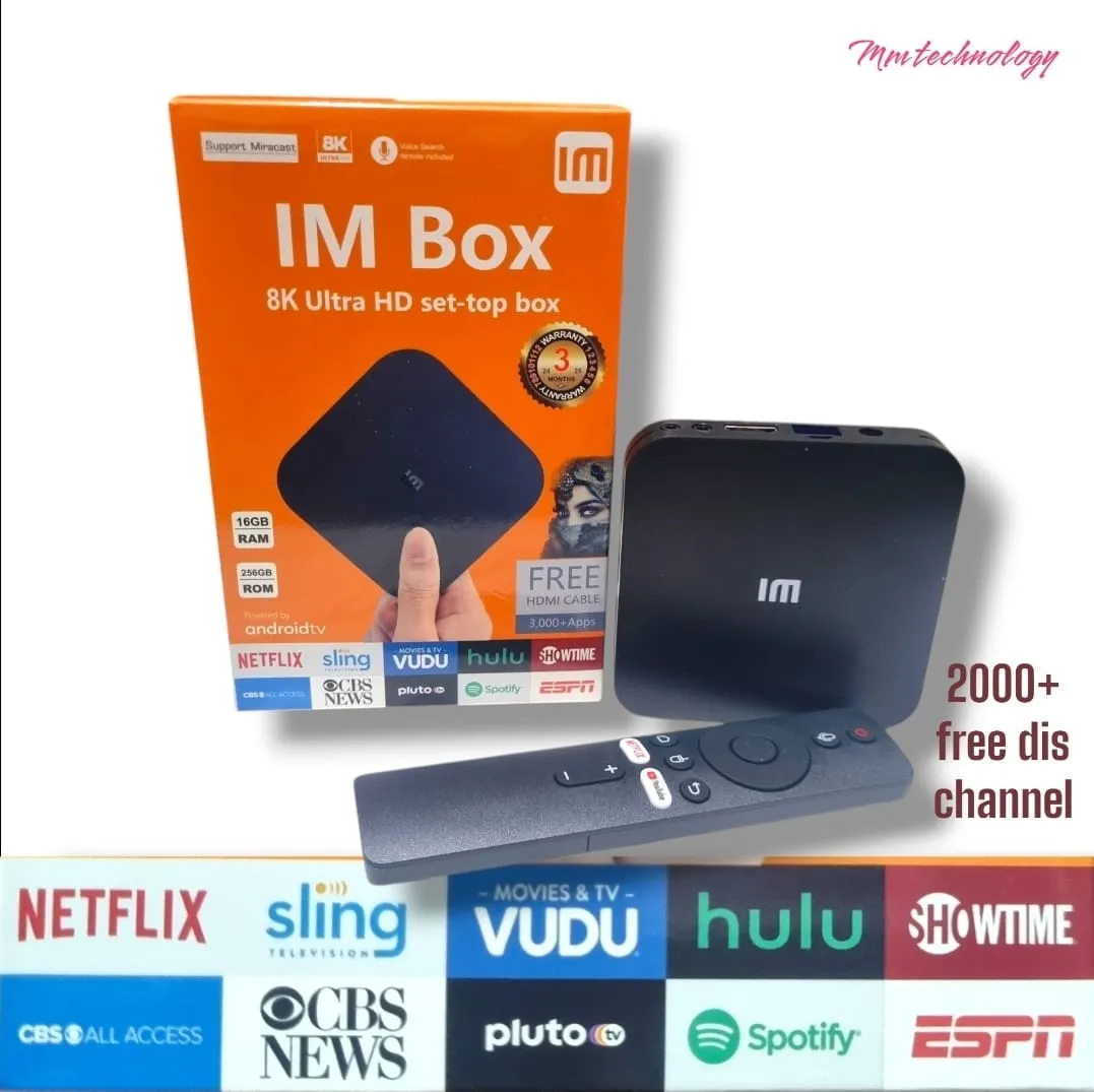 IM Smart Android tv box with voice Control remote(8-128)Ram Rom 2