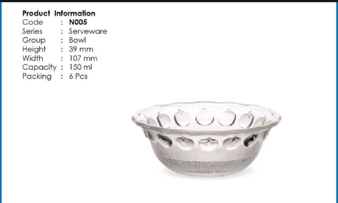 Crystal Glass Firni Set&#x2F;Bati Set&#x2F;Snack Bowl Set&#x2F;Soup Set&#x2F;Firni Bati Set Very good quality-6 Pcs 4
