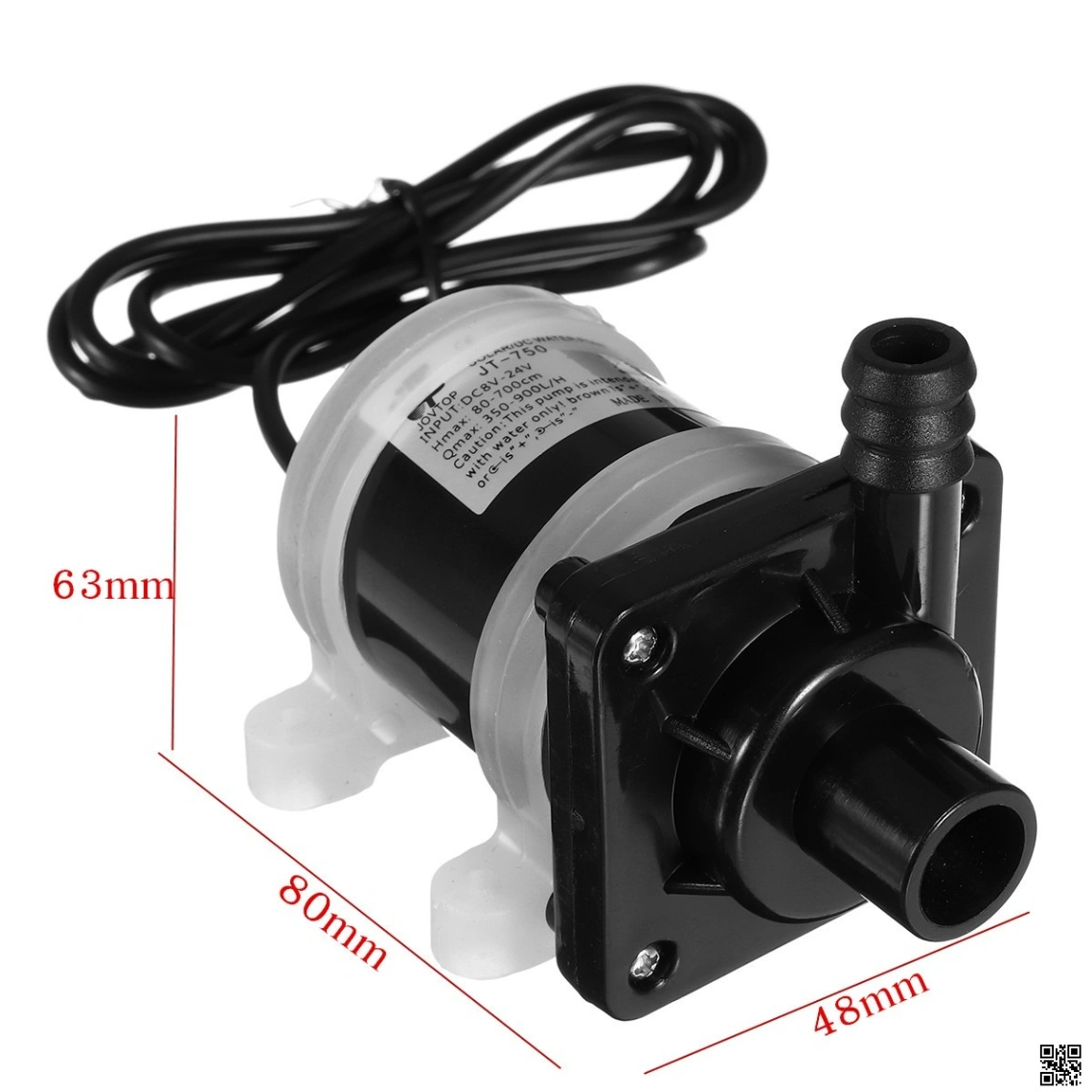 12 Volt DC Solar Powered Brushless shafi water pump 300L&#x2F;H Fish Pond Aquarium Smooth Operation 3