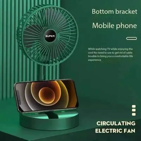 rechargeable Electric Fan Mini Foldable Telescopic Fan Low Noise Portable Folding Telescopic Fan