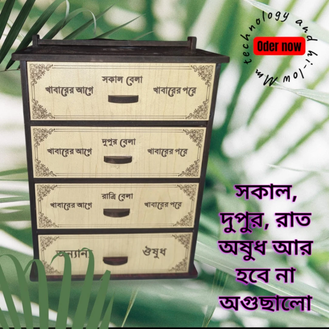 handcraft 4 layer medicine box 2