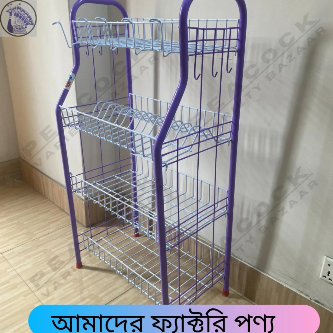4-Layer Metal Kitchen Rack: Elevate Your Kitchen Organization With Style And Functionality 6
