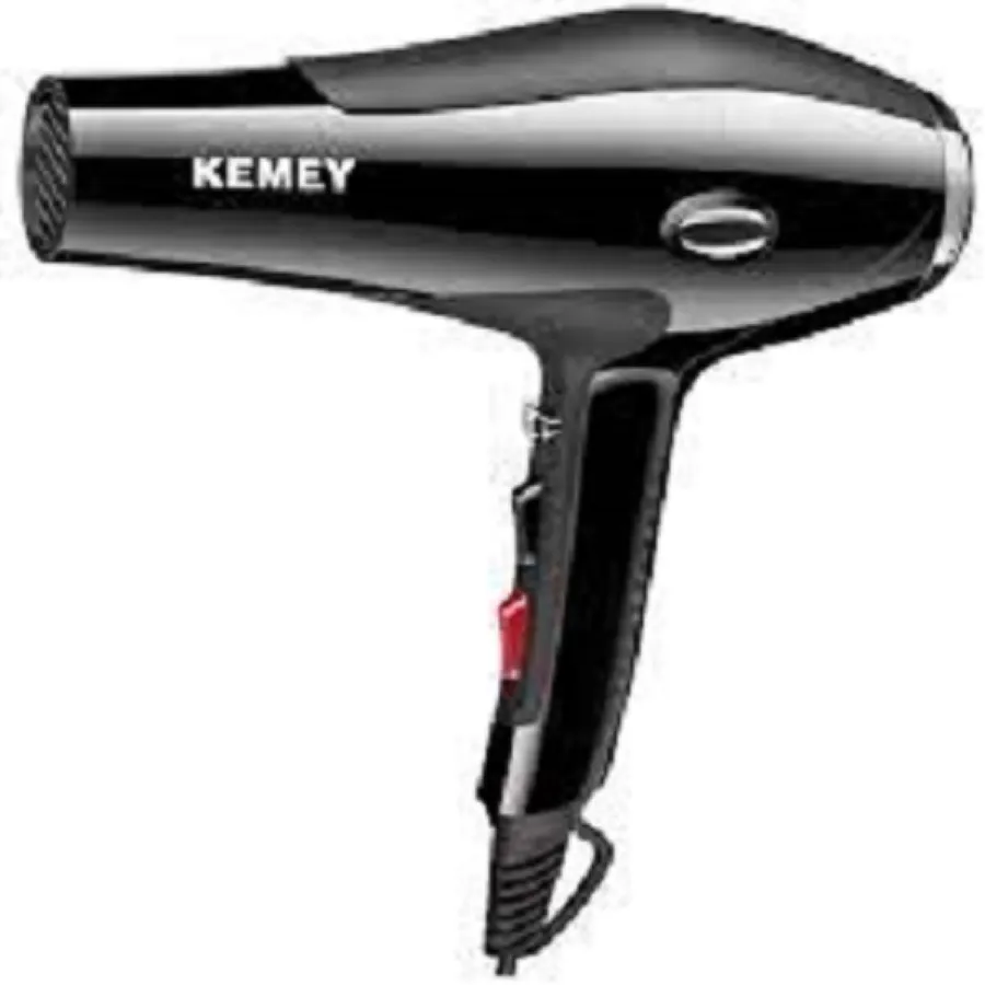 Kemey Hair Dryer,Powerful Professional Heavy Duty Hair Dryer for Unisex Black 2 in 2