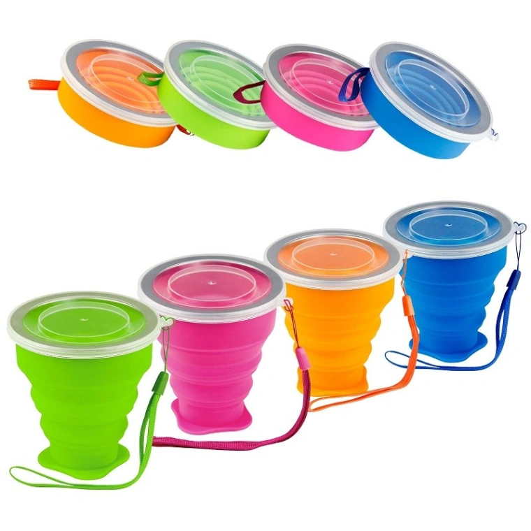 Silicone Folding Cup&#x2F;Mug, Foldable &amp; Portable &amp; Lightweight Travel Cup for Outdoor Camping Hiking 3
