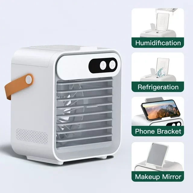 Mini Portable Air Cooler Fan, USB Charging Rechargeable Air Conditioner Cooling Fan 7