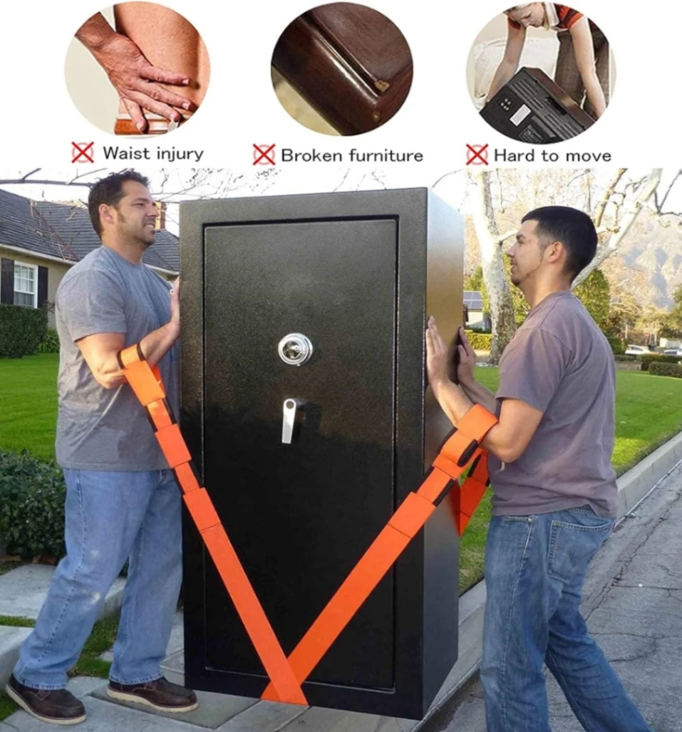 Furniture Moving Straps, Multifunctional High Density Moving Belts, for Carrying Furniture, Appliances, Bulky Objects, etc. 5