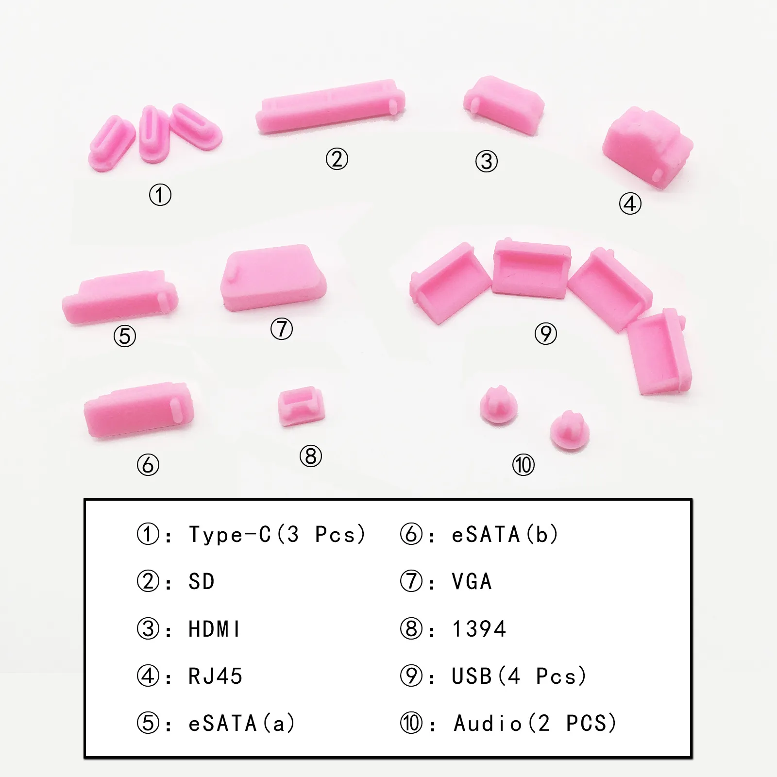 Dust Plug - 16Pcs/Set Anti Dust Plug For Laptop Silicone Cover Stopper Laptop dust plug laptop dustproof usb dust plug Computer Accessories 4