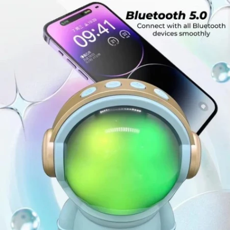 Wrader X808 Wireless Stereo Woofer Bass Cute Gift Astronaut Loud Portable Creative Active Bass Rgb Light Bluetooth Speaker 5
