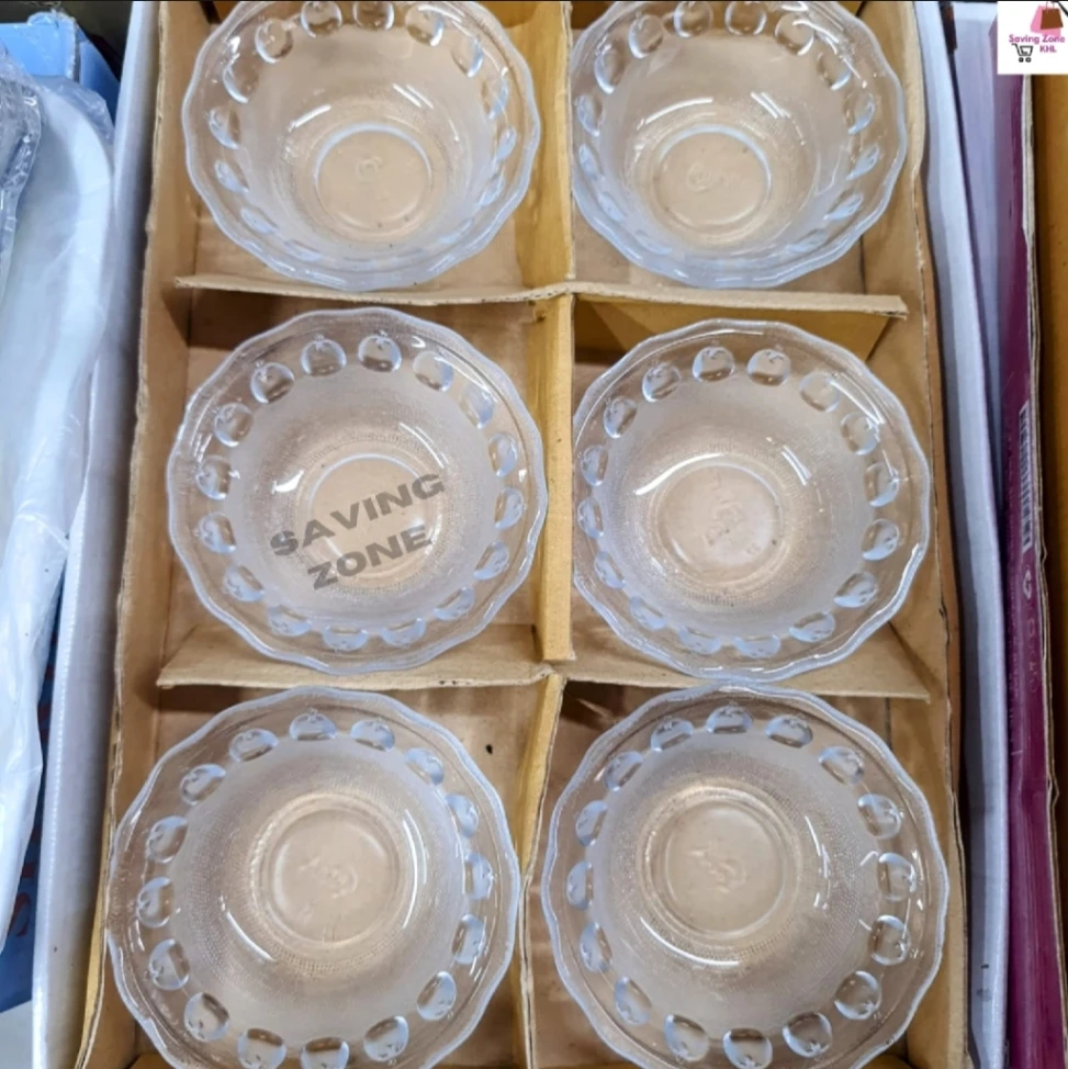 Crystal Glass Firni Set&#x2F;Bati Set&#x2F;Snack Bowl Set&#x2F;Soup Set&#x2F;Firni Bati Set Very good quality-6 Pcs 3