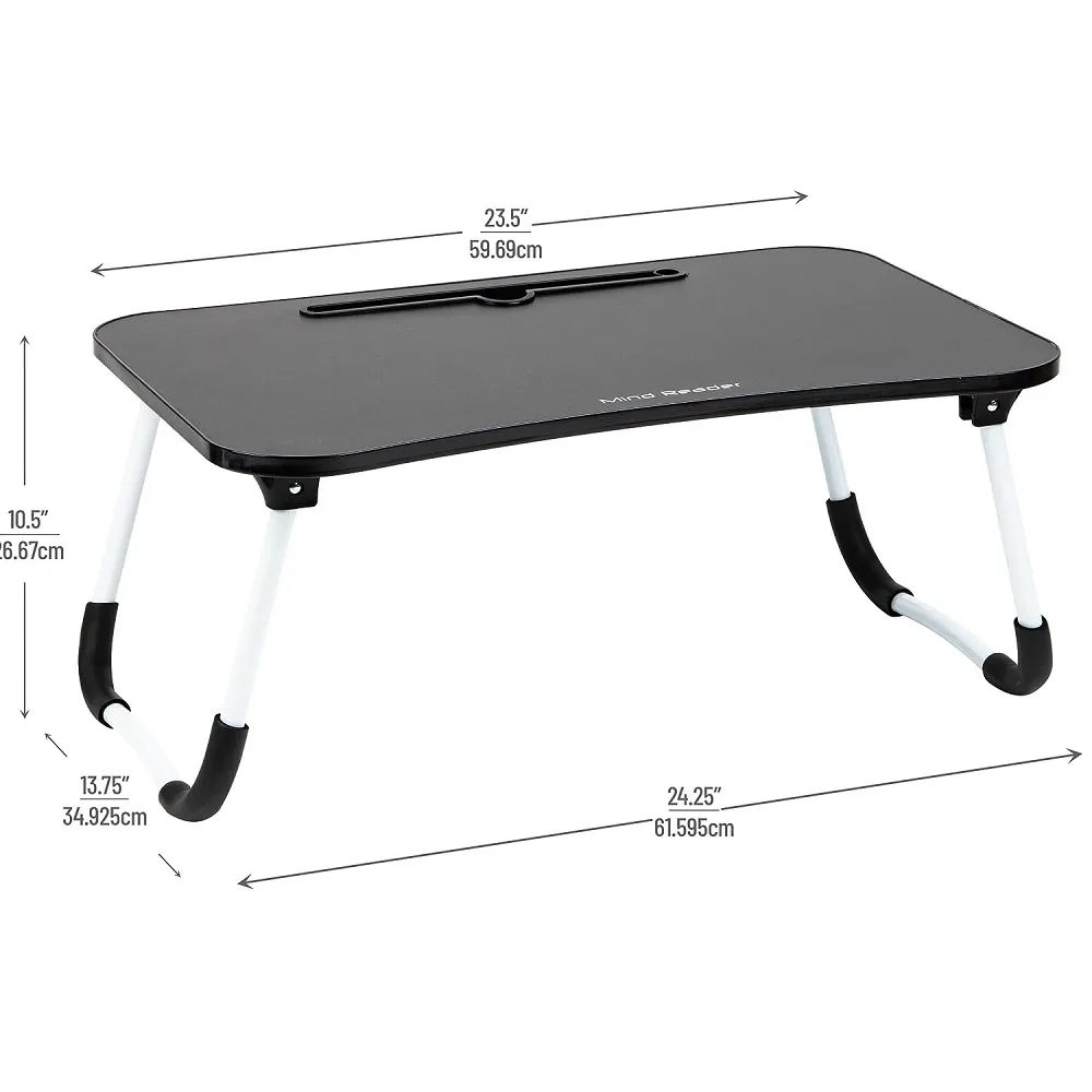 Foldable Laptop Table -Black For Reading, Writing, Eating, On Bed 4