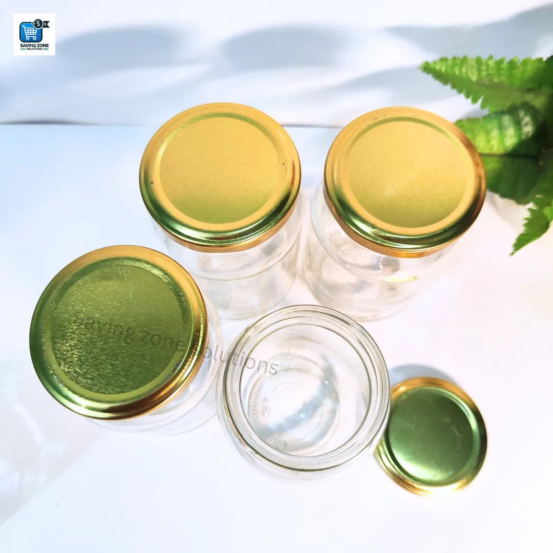 500 ml 4 Piece Fully Airtight Glass Jar Set for Kitchen and Dining Food Grade Glass Containers with Durable Steel Lids 7