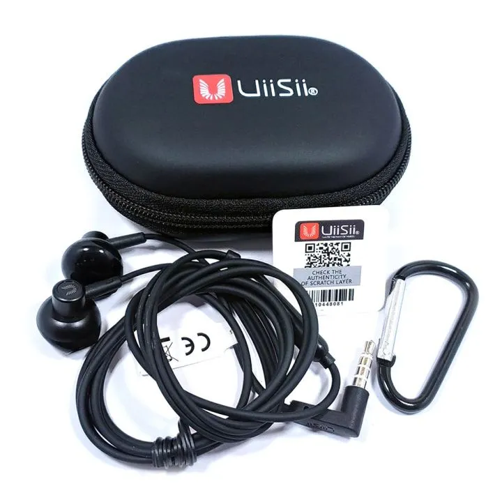 Uiisii Hm12 Half In Ear Headset Metal Bass Music Earphone Wired Headphones With Mic And Pouch Bag Headphone Headphone Ear Phone Earphone Headphone 1