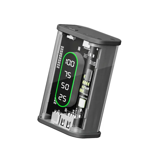 Transparent 2-section power Bank Case (board + shell) without battery core 4