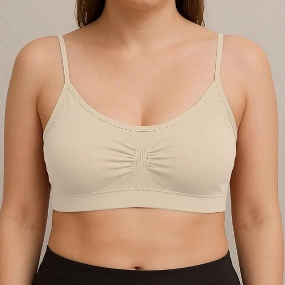 Sana Women&#x27;s Seamless Padded Wirefree Comfort Bra 1 PCS 2