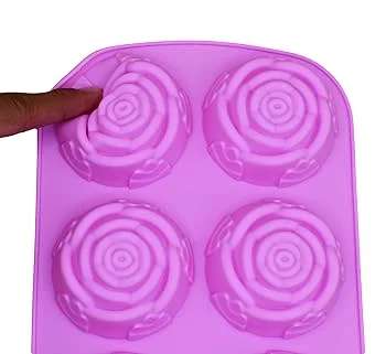 Soap Silicone Rose Design Mold (6 Cavity 3