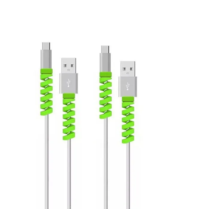 5 pcs Spiral Cable protector Data Line Silicone Bobbin winder Protective For all USB Charging earphone 6