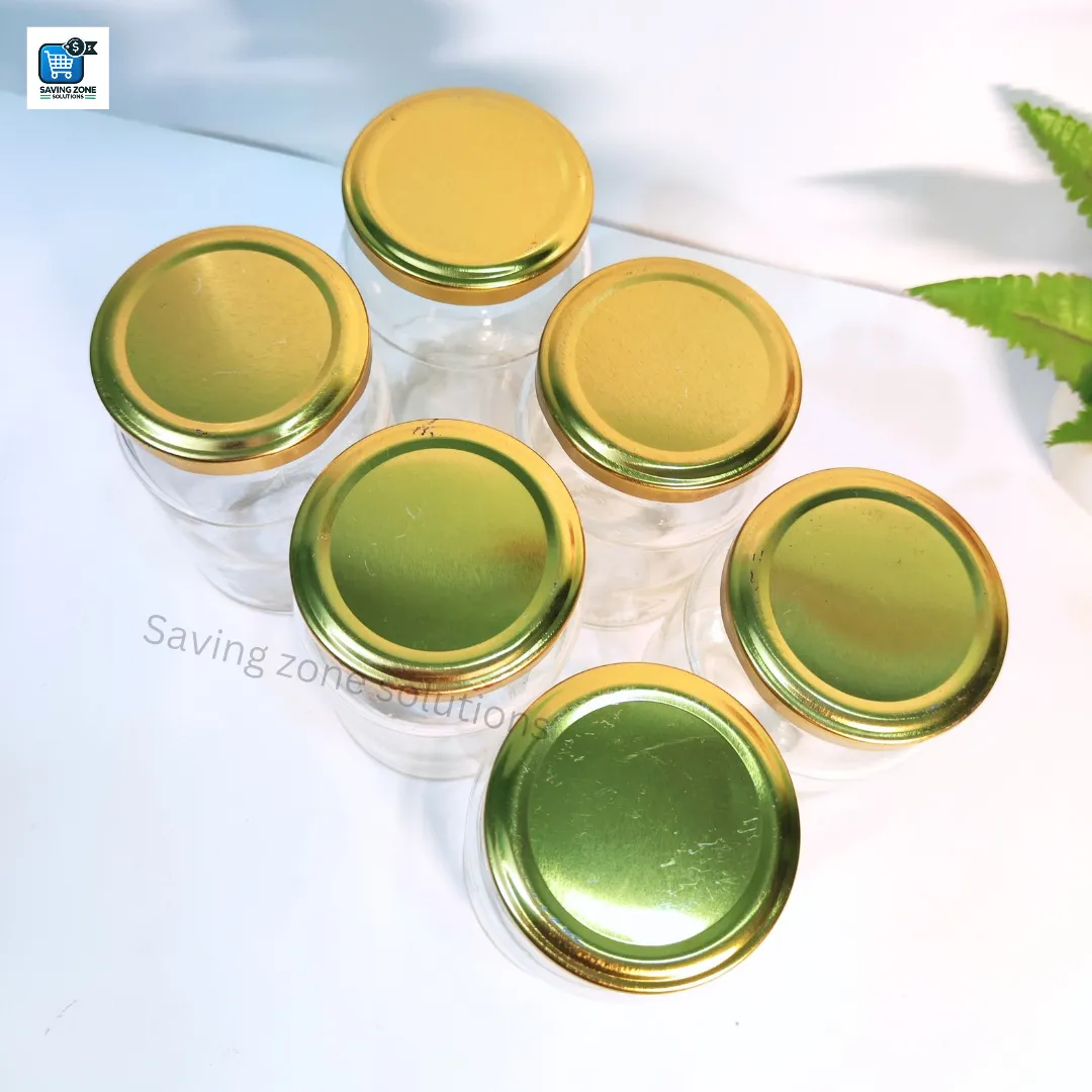 500 ml 6 Piece Fully Airtight Glass Jar Set for Kitchen Dining High Quality Glass Containers with Long Lasting Steel Lids 2
