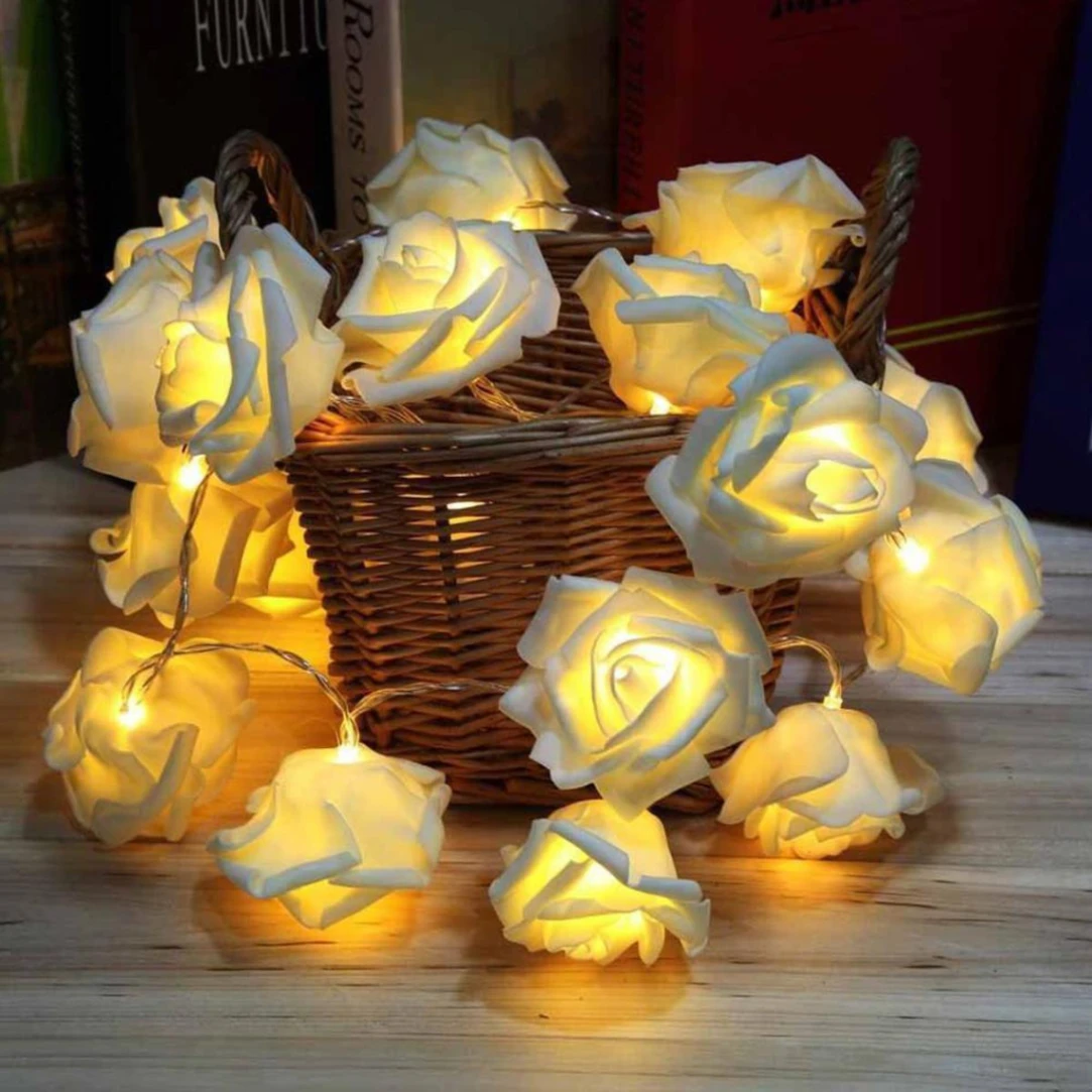 Rose Flower Fairy String Light 20 LEDs Modes change - Room Decoration Light - Room Decoration Light 2