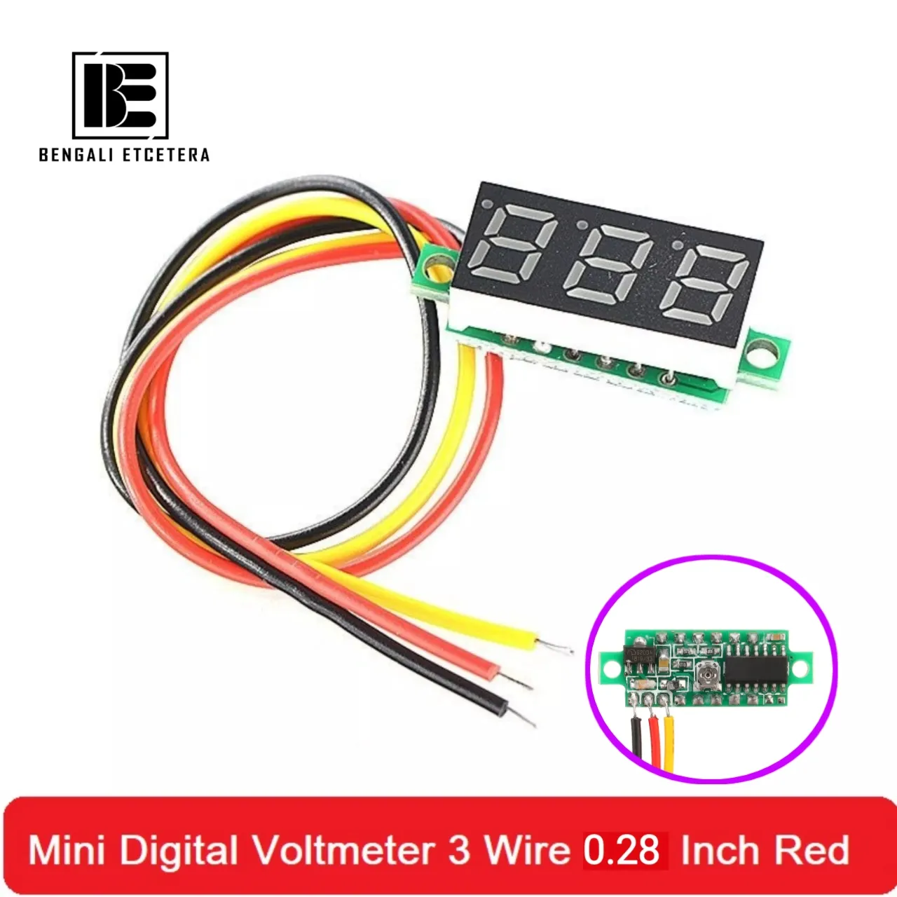 Mini Digital Voltmeter0 28 Inch 0 V 100V Voltage Tester Meter 1