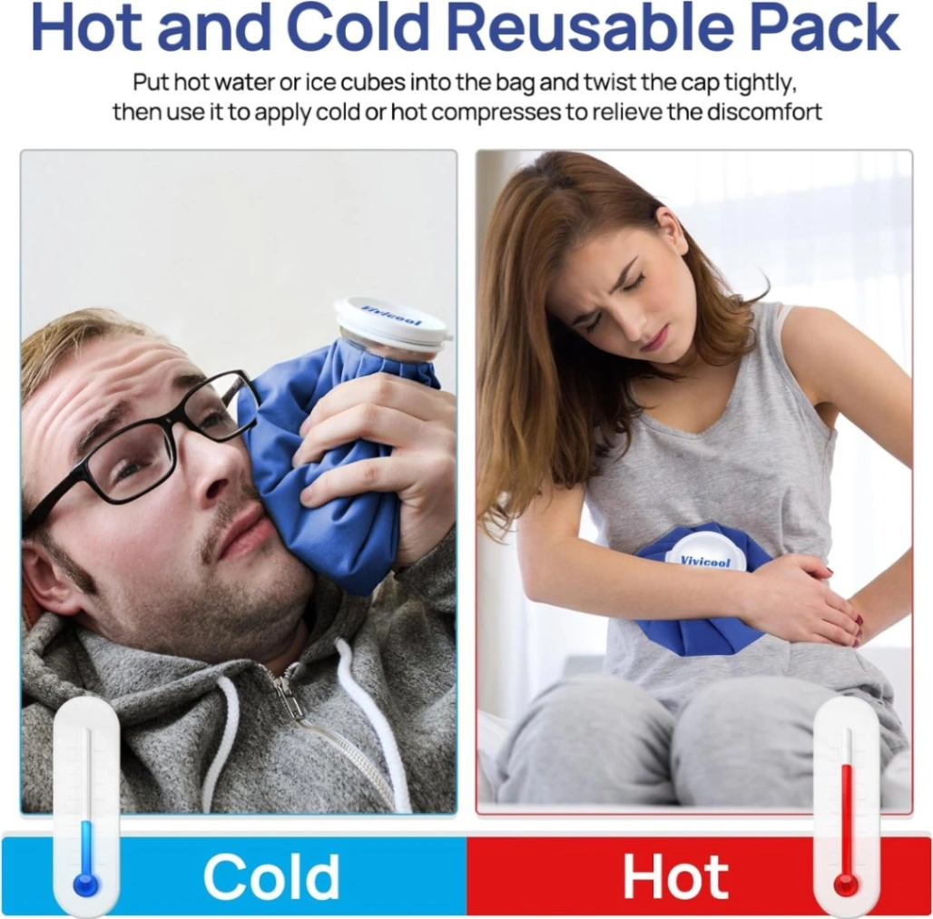 Hot &amp; Cold Pack Reusable Ice Bags, First Aid Multipurpose Hot Cold Therapy 2