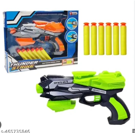 Kids Soft Foam Blaster Toy with 5 Foam Darts – Safe Target Shooting Game Set 4