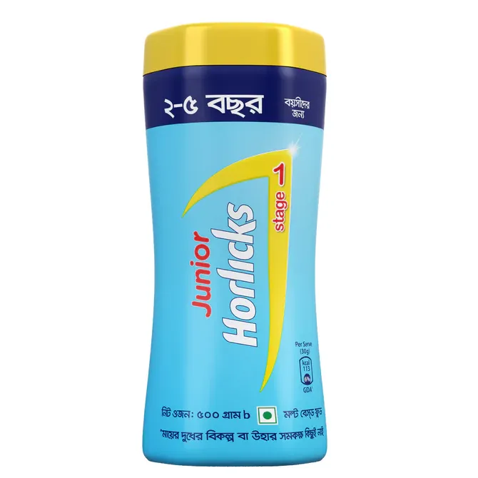 Junior Horlicks Health and Nutrition Drink Stage-1 Jar 500g (Powder Drink) 3