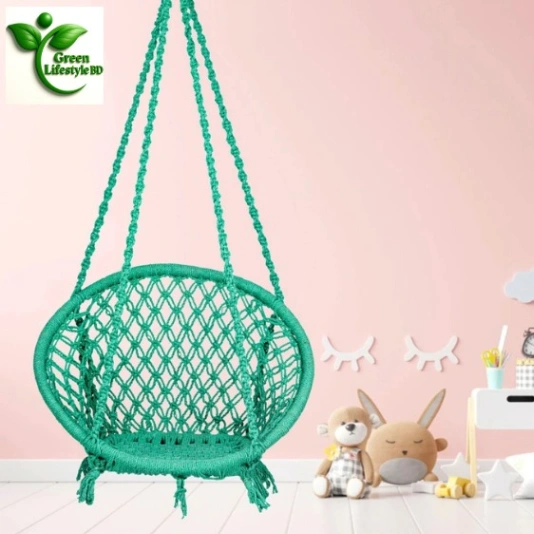 Handmade Round Cotton Swing Chair for Adults &amp; Kids 6