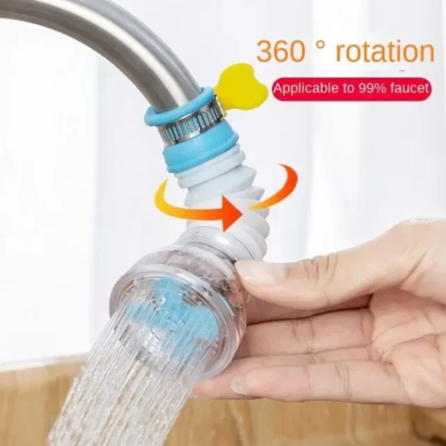 360 Degree Water Filter Tap Water Saving Faucet Water Faucet Adjustable Water Valve Splash Water Faucet, Extender Sprayer for Kitchen 4